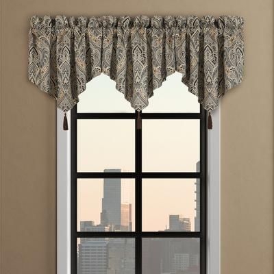 Maren Window Ascot Valance by Royal Court in Chocolate (Size ONE SIZE)