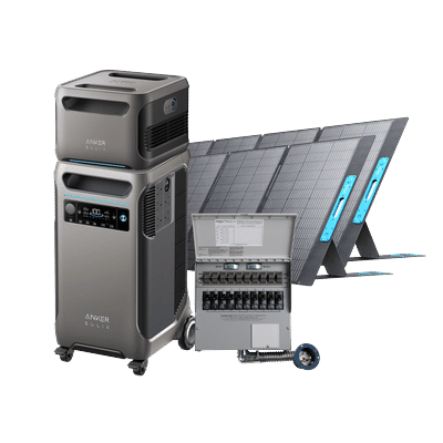 Anker SOLIX F3800 + Expansion Battery + 10-Circuit Manual Transfer Switch + 2× 400W Solar Panels