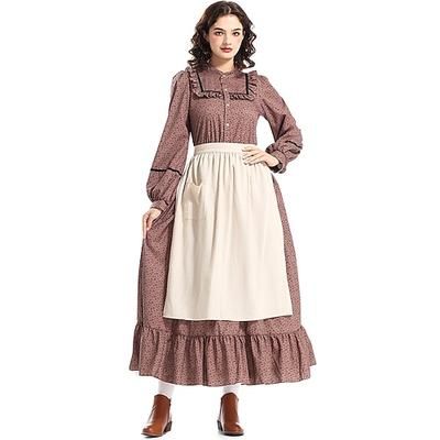 250° anniversario USA 19° secolo anni 1800 Costume Cosplay Abito da prateria Ragazza pioniera Coloniale Pioniere Guerra rivoluzionaria Costume Per donna Halloween Carnevale 4 luglio Adulti Vestito