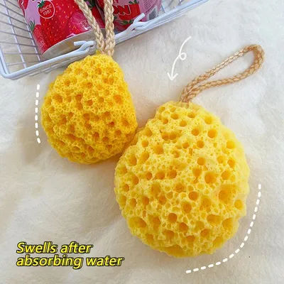 Honeycomb Bath Ball Natural Sea Wool Replacement Dead Skin Remover Cleaning Foam Washing Massager Pouf Shower Exfoliating Sponge