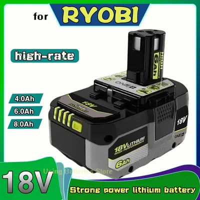Ryobi P108's 18V high-performance lithium-ion battery, tool replacement, Ryobi has no low automatic memory effect for all tools