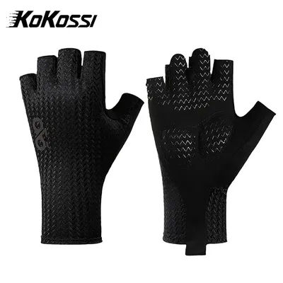 KoKossi Summer Half Finger Cycling Bike Gloves Fitness Breathable Ultralight Road Bike Gloves Anti-Slip Shock Absorption