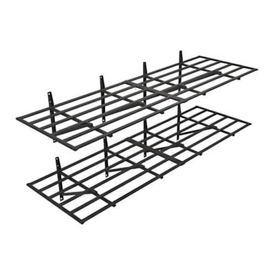 Fleximounts 2' x 6' Black Pro Wall Mounted Shelf (2-Pack)