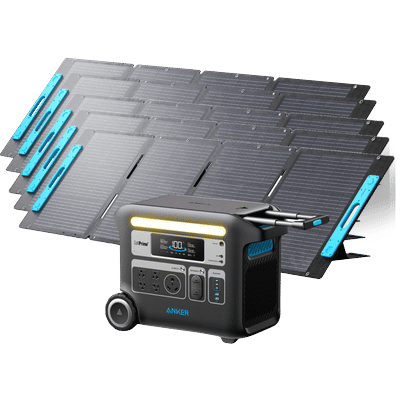 Anker SOLIX F2000 Solar Generator + 5× 200W Solar Panel