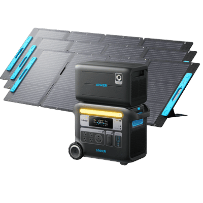 Anker SOLIX F2000 Solar Generator + Expansion Battery + 3Ã— 200W Solar Panel