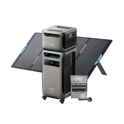 Anker SOLIX F3800 Plus + Expansion Battery + 10-Circuit Manual Transfer Switch + 400W Solar Panel