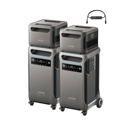 2× Anker SOLIX F3800 Plus + Double Power Hub + 2× Expansion Battery