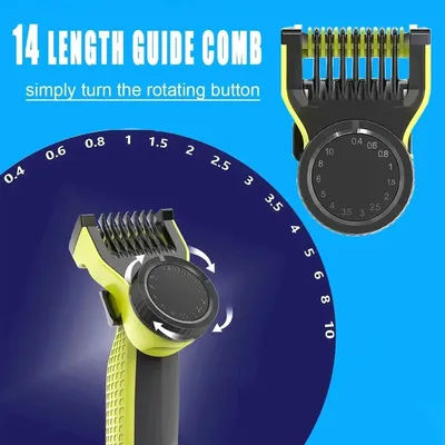 1-2PCS Suitable For Philips Oneblade Shaver Small Knife Guided Comb Trimming 14 Length Adjustable Accessories Nose Hair Knife