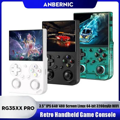 Anbernic RG35XX PRO Portable Handheld Game Console 3.5" IPS 640*480 Screen Linux 64-bit 3200mAh WIFI Retro Video Gaming Player