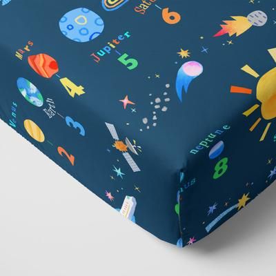 Solar Explorers Fitted Crib Sheet - Standard