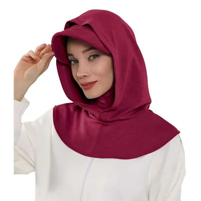 Bonnet Hijab à couverture complète avec visière, prêt à porter, visière modeste, sous-écharpe, Bonnet avec couvre-cou, Turban musulman