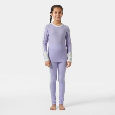 Helly Hansen Junior Lifa Merino Midweight Base Layer Set Purple 14
