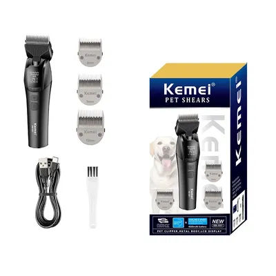 kemei 1857 professional pet dog grooming clipper electric rechargeable cat hair shaver dog hair trimmer 10W animal hair clipper