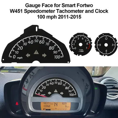 Quadrante indicatore per smartwatch tachimetro Fortwo W451 e contagiri 100 mph