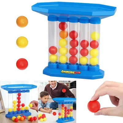 Jumping Connect Funny Ball Board Game 2-4 Players Bouncing Ball Game Table Jumping Ball Toys Connect Four Ball Game for Kids