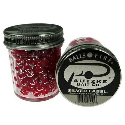 Pautzke Baits Balls O' Fire Silver Label Salmon Eggs - Peach Garlic 1oz