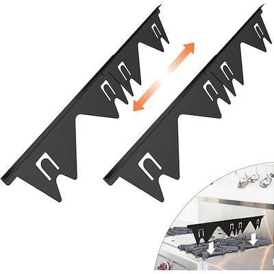 Confezione da 2 coprigiunti per fornelli, in acciaio inox, per riempire gli spazi tra piano cottura e piano di lavoro, facili da pulire, resistenti al calore, tra fornello e piano di lavoro.