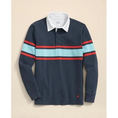 Brooks Brothers Men's Sueded Cotton Rugby Shirt | Navy | Size Medium
