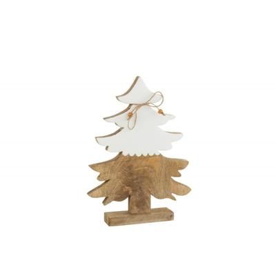 Albero di Natale decorativo in legno naturale 21.5x6.5x30 cm