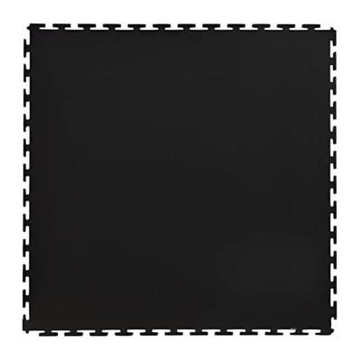 Lock-Tile 7mm Black PVC Smooth Tile (50 Pack)
