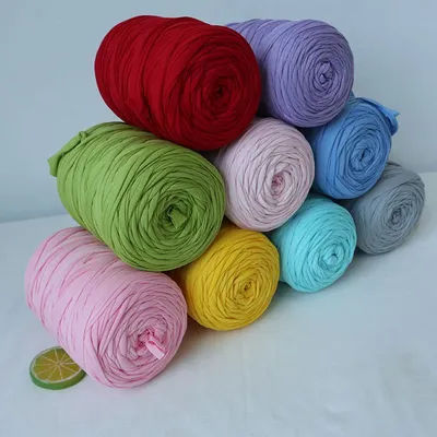 400g/boule T-shirt tricot gros fil tissu fils au Crochet à la main bricolage panier tapis sac à main sac à main couverture 3cm