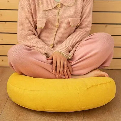 Oreiller de siège universel en mousse à mémoire de forme, poignées de documents solides de yoga, canapé amovible et lavable, adapté à la méditation, quatre saisons