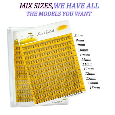 Segmented False Eyelash Extension 240 Clusters DIY 10D/20D Soft Natural Thick Mink Lashes Individual Makeup Grafting Eyelashes