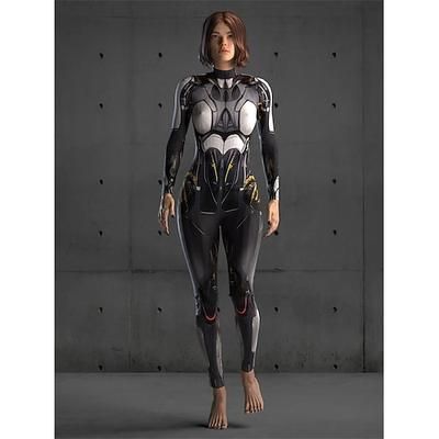 Carnevale 2026 Body Costumi di Gruppo per Coppie di Halloween Catsuit a Corpo Intero Teschio Robot Cyborg Costume Spaventoso Tutti Costume per Club Feste Performance Halloween Carnevale Giorno della