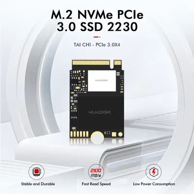 HUADISK M.2 2230 NVMe SSD 256GB 512GB 1TB PCIe3.0 Hard Drive For Steam Deck Microsoft Surface ProX/Pro7 ROG ALLY SSD Replace