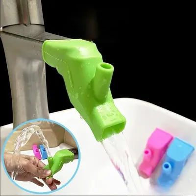 Bathroom Silicone Faucet Extender Bathroom Sink Device Home Multifunctional Cleaning Tools Children Faucet Extenders Kitchen