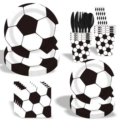 Football Birthday Party Disposable Tableware Paper Plates Napkin Decoration Supplies