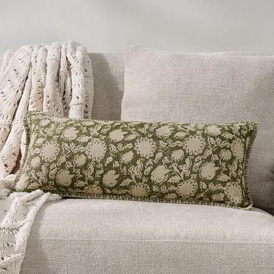 Marley Woven Linen Pillow - Grandin Road
