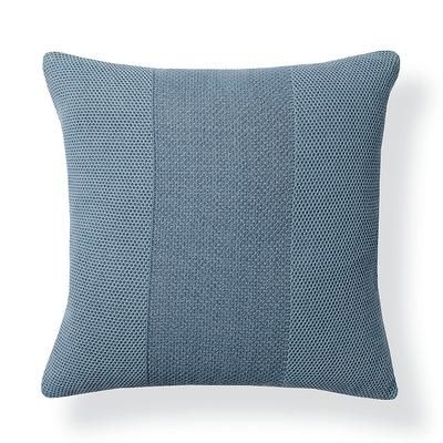 Edie Hand Knitted Pillow - Blue - Grandin Road