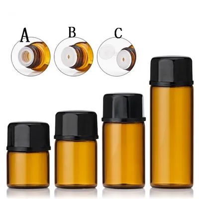 15pcs/lot 1/2/3/5/ML Refillable Empty Dropper Essential Oil Glass Bottle Perfume Container Home&Living Travel Portable