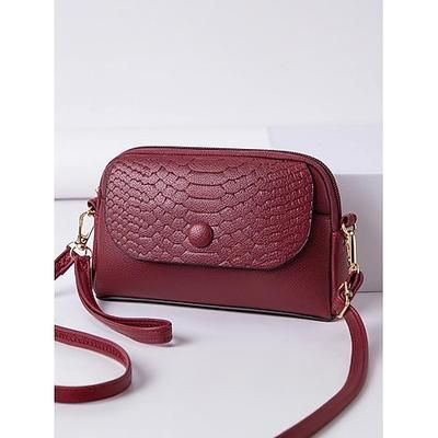 borsa a tracolla da polso in similpelle da donna con patta in stampa coccodrillo – elegante piccola borsa a tracolla per l'uso quotidiano, i viaggi e il lavoro