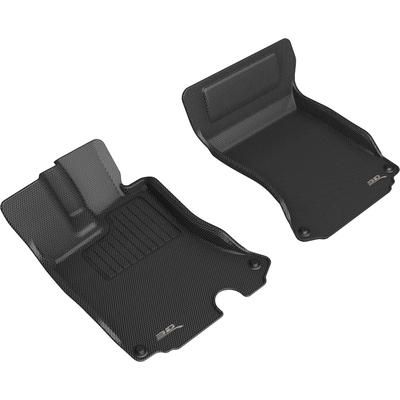 3D Mats USA Floor Made of Rubber Black Molded Liner, Front Row, Limited Warranty L1FI00411509