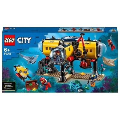 LEGO 60265 City Base per Esplorazioni Oceaniche, Sottomarino Giocattol