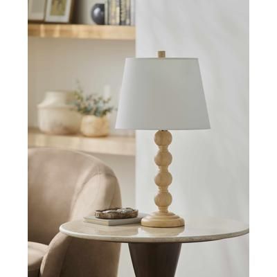 Cremenaga 23"H x 12"W x 12"D Traditional Beige/White/Metallic - Nickel/Black Table Lamp - Boutique Rugs