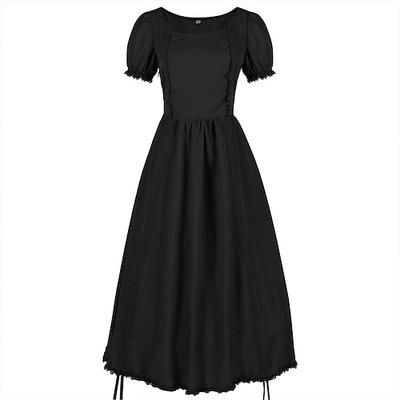 Retrò Vintage Punk Gotico Medievale Vestito Ragazza gotica Costume Per donna Fantasia Stile Steampunk Casual Quotidiano Adulti Vestito
