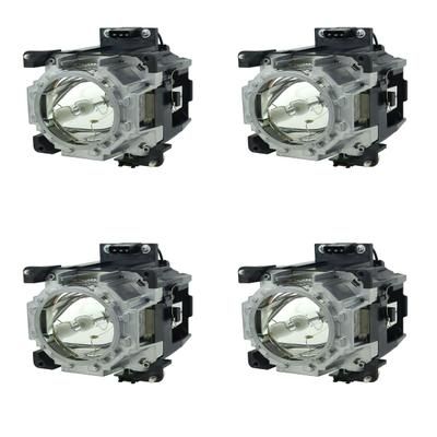 Jaspertronics™ Lamp & Housing QuadPack for the Panasonic PT-DW17K Projector w Original Panasonic Lamp Inside - 1 Year Warranty