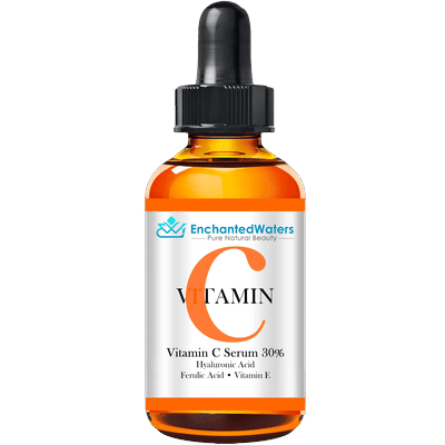 Vitamin C 30% Facial Serum With Hyaluronic Acid Ferulic Acid Anti Aging Gel Cream For Brightening Firming Skin 2oz