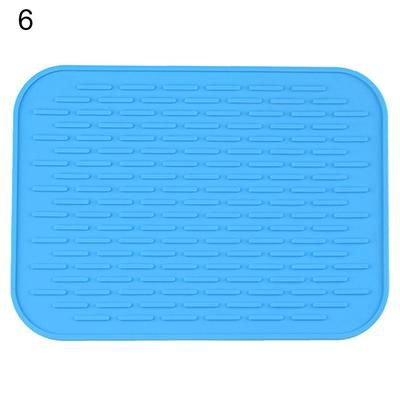 Kitchen Silicone Heat Resistant Mat: Non slip Pot Holder Pad, Protects Table Hot Deal! Blue