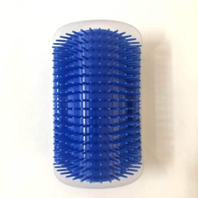 Pet Massage Brush For Efficient Hair Removal And Cleaning In Hard to Reach Corners BLUE