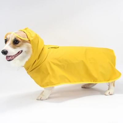 Hooded Yellow Raincoat For Dogs | Waterproof Jacket For Small, Medium & Large Pets XL 1