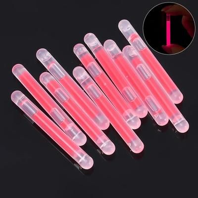 Bright Glowing Sticks: Colorful Chemical Fluorescence 50 10Pcs For Wedding Decor, Night Fishing Float, Rod Lights Red 50pcs