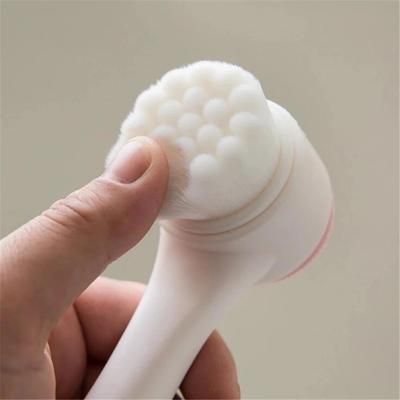 Double Sided 3D Silicone Facial Cleanser, Manual Face Brush With Soft Bristles For Deep Pore Cleansing & Gentle Massage Double Sided 3D Silicone Facial Cleanser, Manual Face Brush With Soft Bristles For Deep Pore Cleansing & Gentle Massage