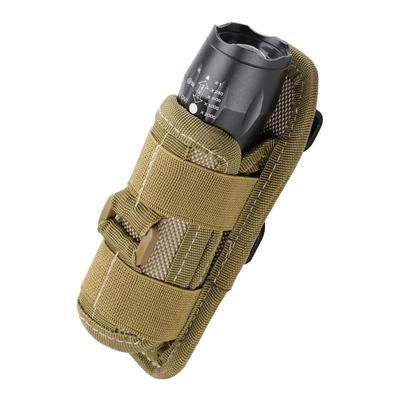 Tactical Flashlight Pouch With Rotatable Belt Clip, Universal Holster For Torch Carry yellow