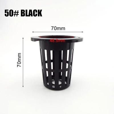 Hydroponic Soilless Mesh Net Baskets: Ideal For Plant Growth & Clone Colonization 50pcs Sponge Trays For Aeroponic Veg NO.50 Black