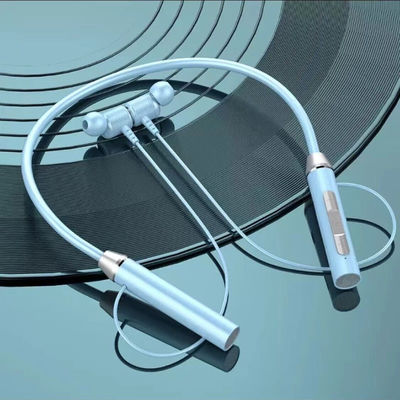 Wireless Super Bass Neckband Earphones Light Blue
