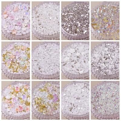 1Box Butterfly Diamond Pearl Rhinestone Glitter Sequin Makeup Decoration DIY Nail Art & Facial Adhesive Patch 10